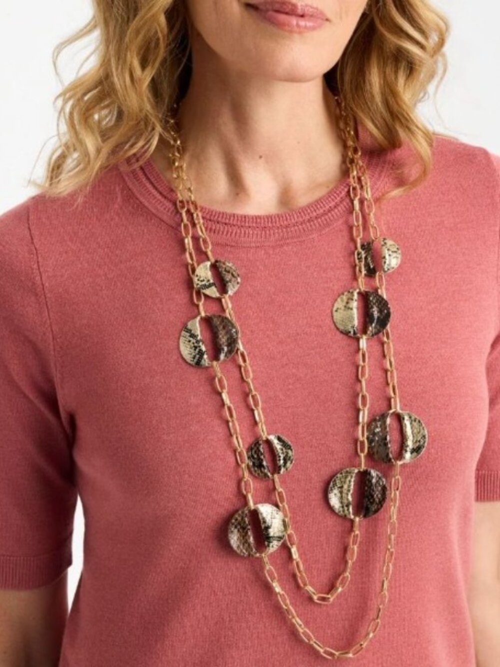 NWT CHICO'S Long Multi-Strand Snake Necklace.